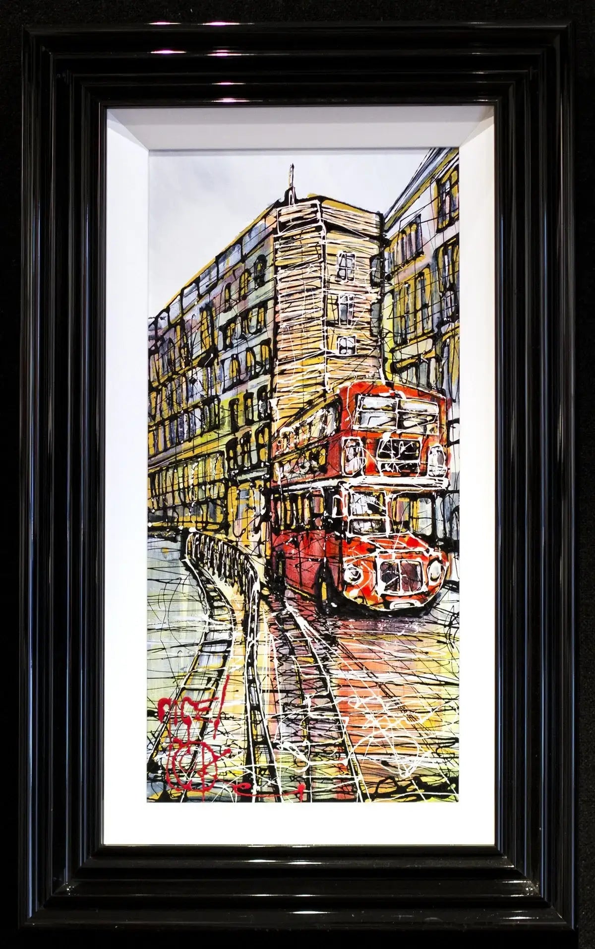 Passing Routemaster - SOLD by artist Nigel Cooke - Wyecliffe Galleries