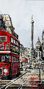 Passing Trafalgar - SOLD by artist Nigel Cooke - Wyecliffe Galleries