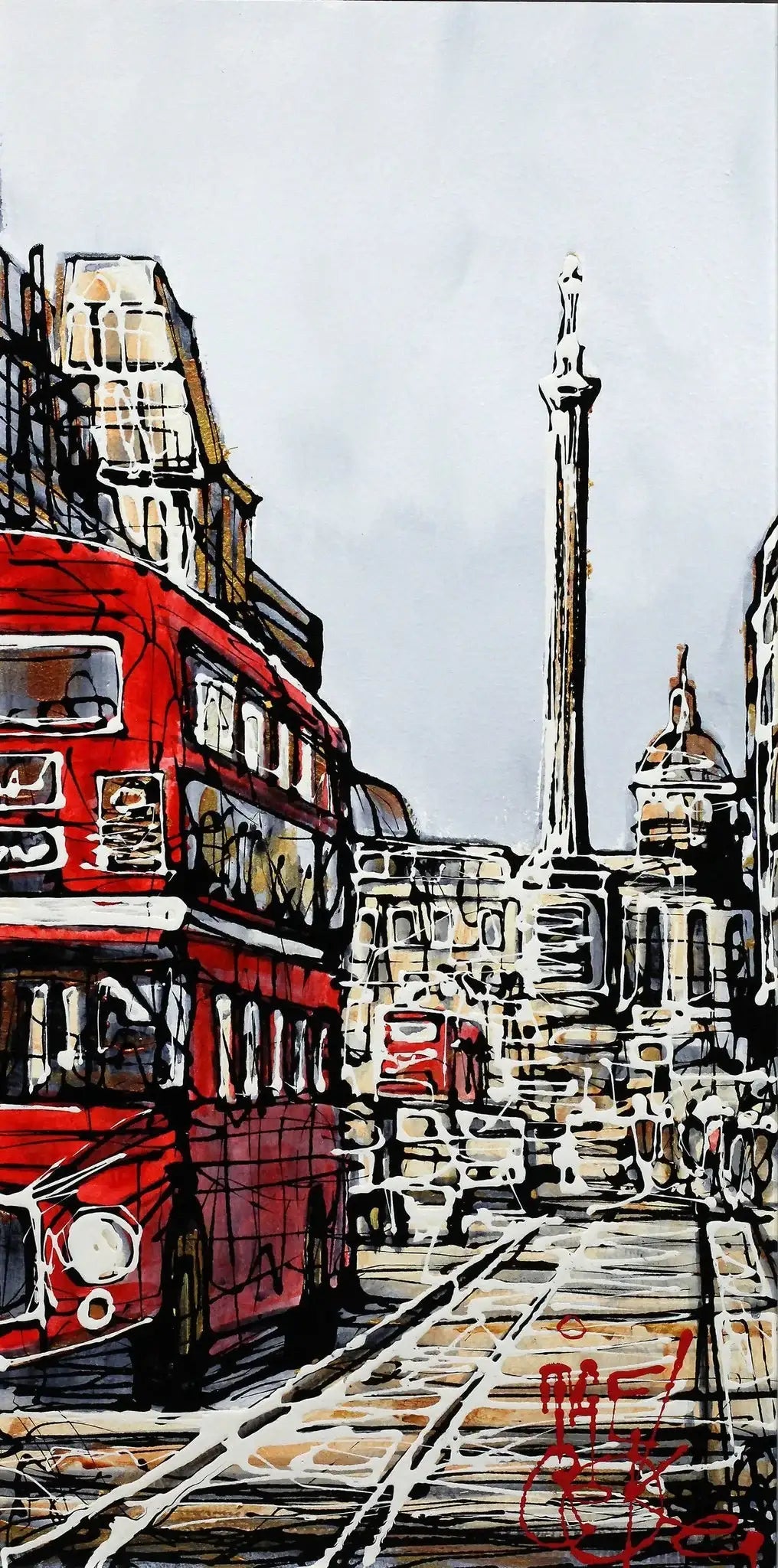 Passing Trafalgar - SOLD by artist Nigel Cooke - Wyecliffe Galleries