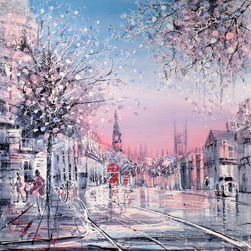 Pink Dusk - Original - SOLD by artist Nigel Cooke - Wyecliffe Galleries