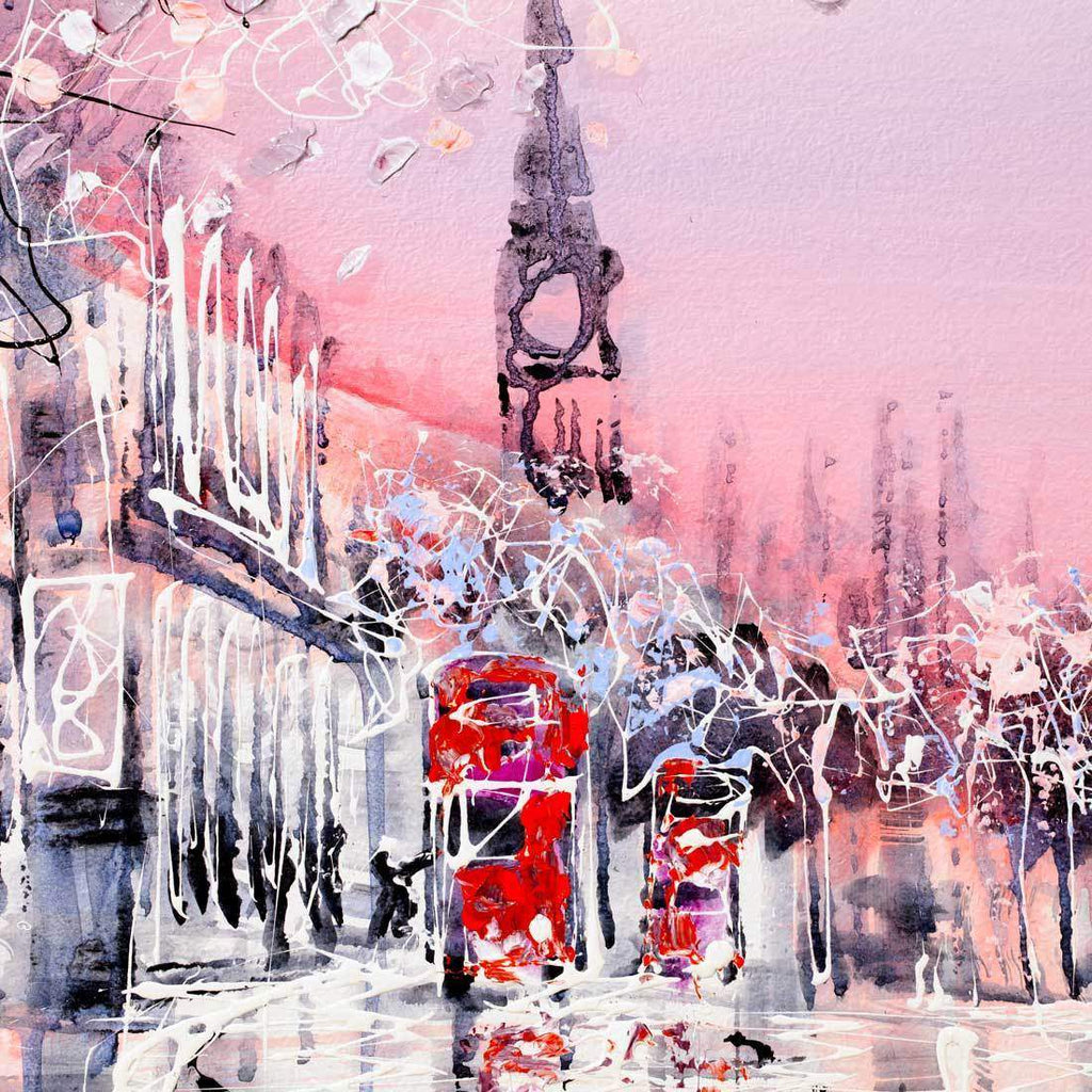 Pink Dusk - Original - SOLD by artist Nigel Cooke - Wyecliffe Galleries