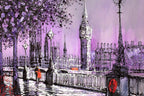 Purple Days - Original - SOLD by artist Nigel Cooke - Wyecliffe Galleries