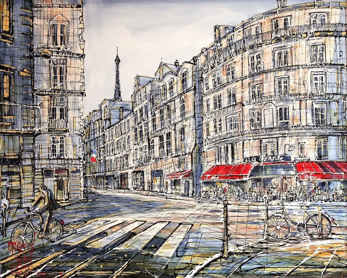 Rainy Day, Paris by artist Nigel Cooke - Wyecliffe Galleries