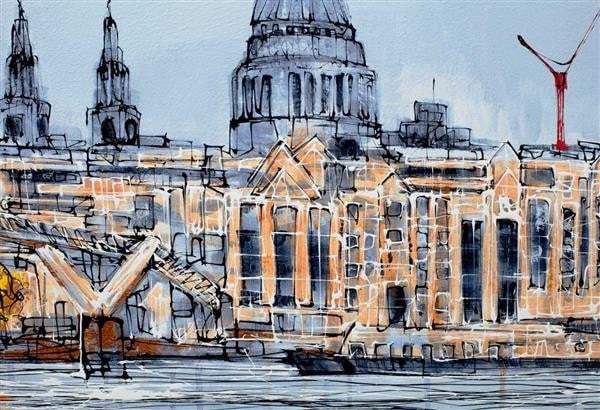 Riverside London - SOLD by artist Nigel Cooke - Wyecliffe Galleries