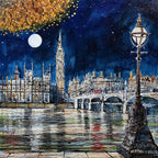 Romantic Riverside - SOLD by artist Nigel Cooke - Wyecliffe Galleries