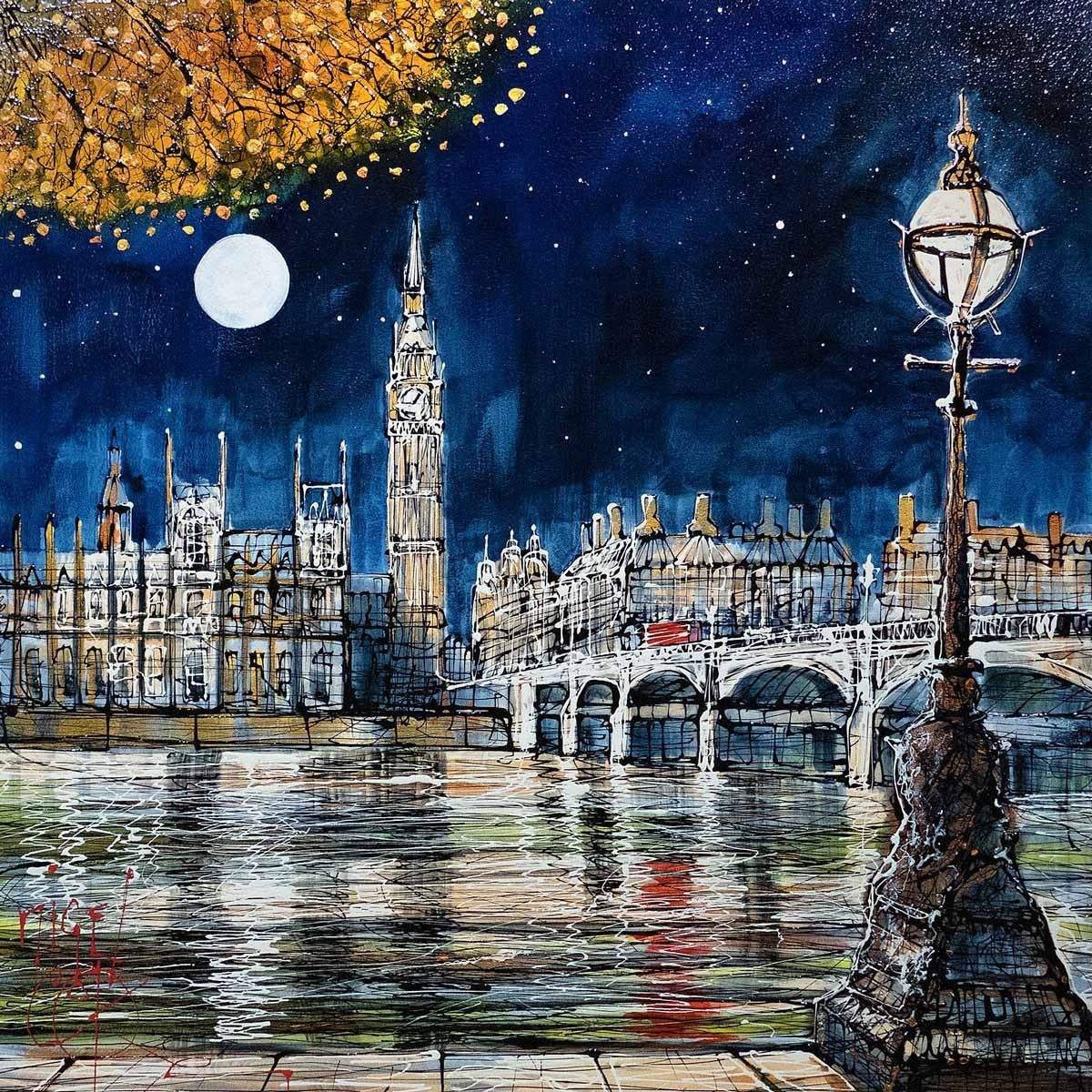 Romantic Riverside - SOLD by artist Nigel Cooke - Wyecliffe Galleries