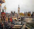 Rush Hour Reflections - SOLD by artist Nigel Cooke - Wyecliffe Galleries