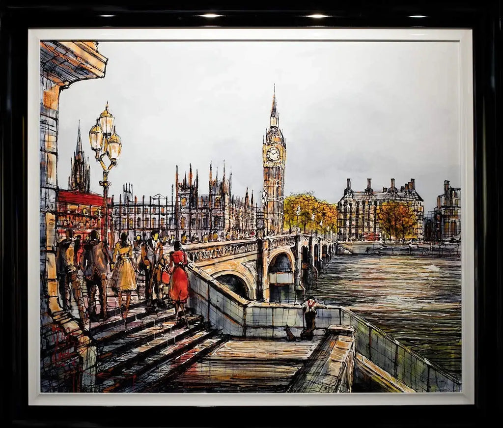Rush Hour Reflections - SOLD by artist Nigel Cooke - Wyecliffe Galleries