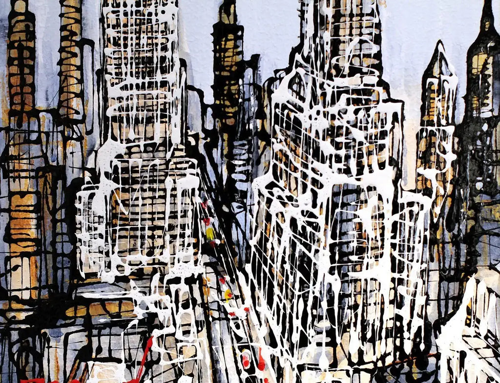 Skyline, NYC - SOLD by artist Nigel Cooke - Wyecliffe Galleries