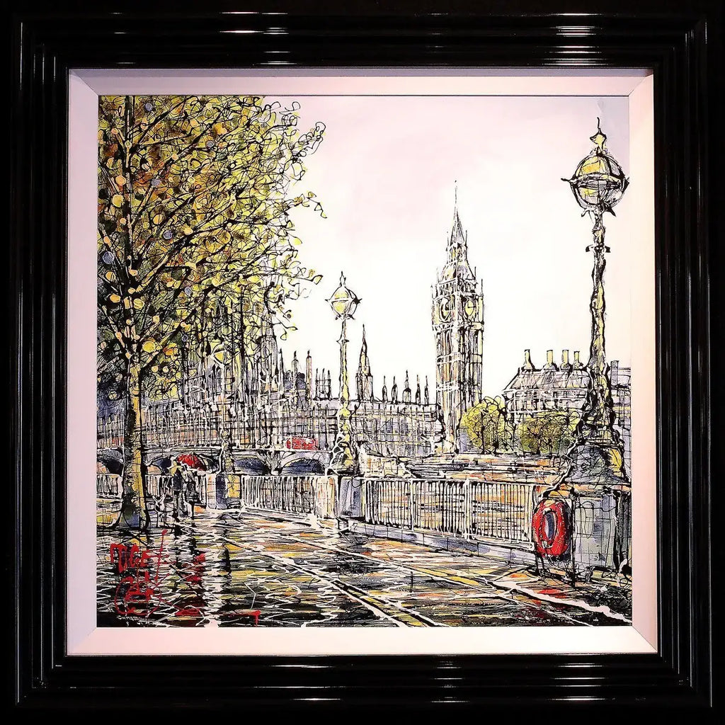 Southbank Showers - SOLD by artist Nigel Cooke - Wyecliffe Galleries