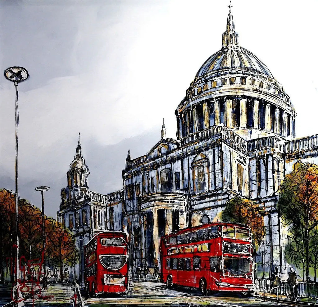 St Paul's Cathedral - SOLD by artist Nigel Cooke - Wyecliffe Galleries