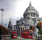 St Paul's Cathedral - SOLD by artist Nigel Cooke - Wyecliffe Galleries