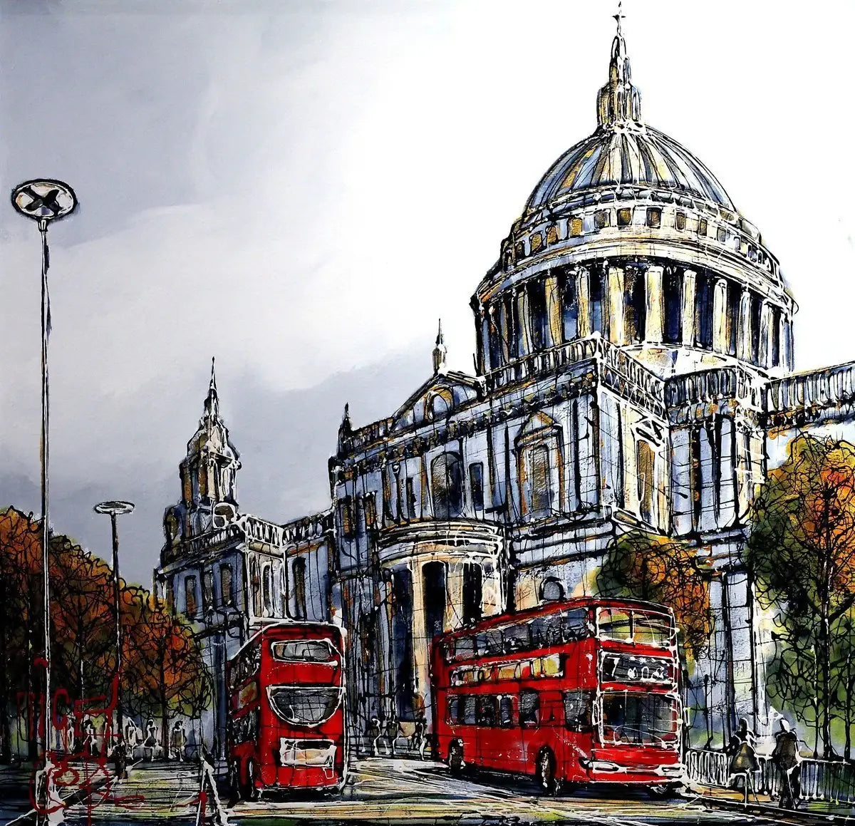 St Paul's Cathedral - SOLD by artist Nigel Cooke - Wyecliffe Galleries