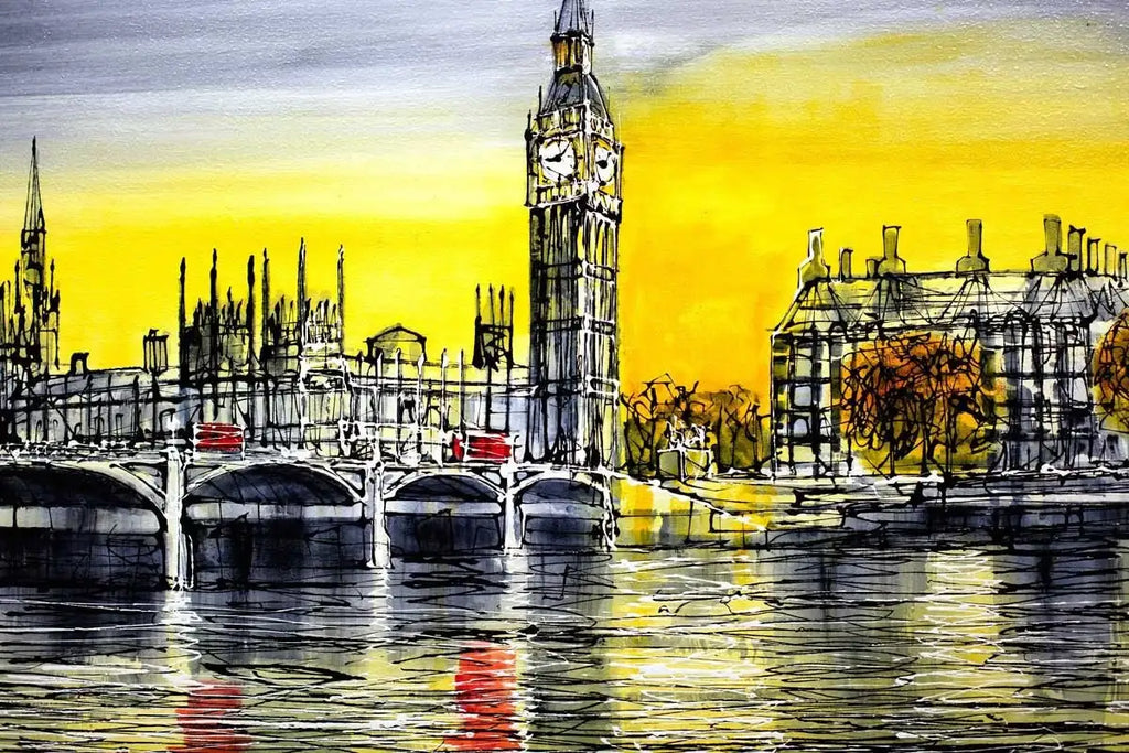 St Stephen's Sunset - SOLD by artist Nigel Cooke - Wyecliffe Galleries