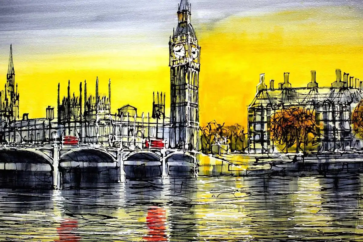 St Stephen's Sunset - SOLD by artist Nigel Cooke - Wyecliffe Galleries