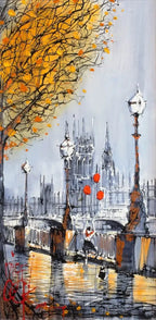 Thameside Pleasures - SOLD by artist Nigel Cooke - Wyecliffe Galleries