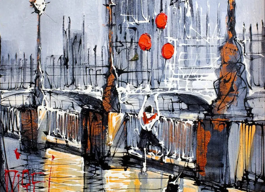 Thameside Pleasures - SOLD by artist Nigel Cooke - Wyecliffe Galleries
