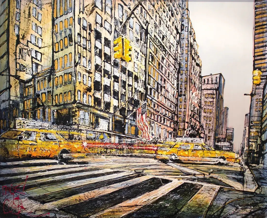 The Big City - SOLD by artist Nigel Cooke - Wyecliffe Galleries