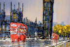 The Commute - SOLD by artist Nigel Cooke - Wyecliffe Galleries