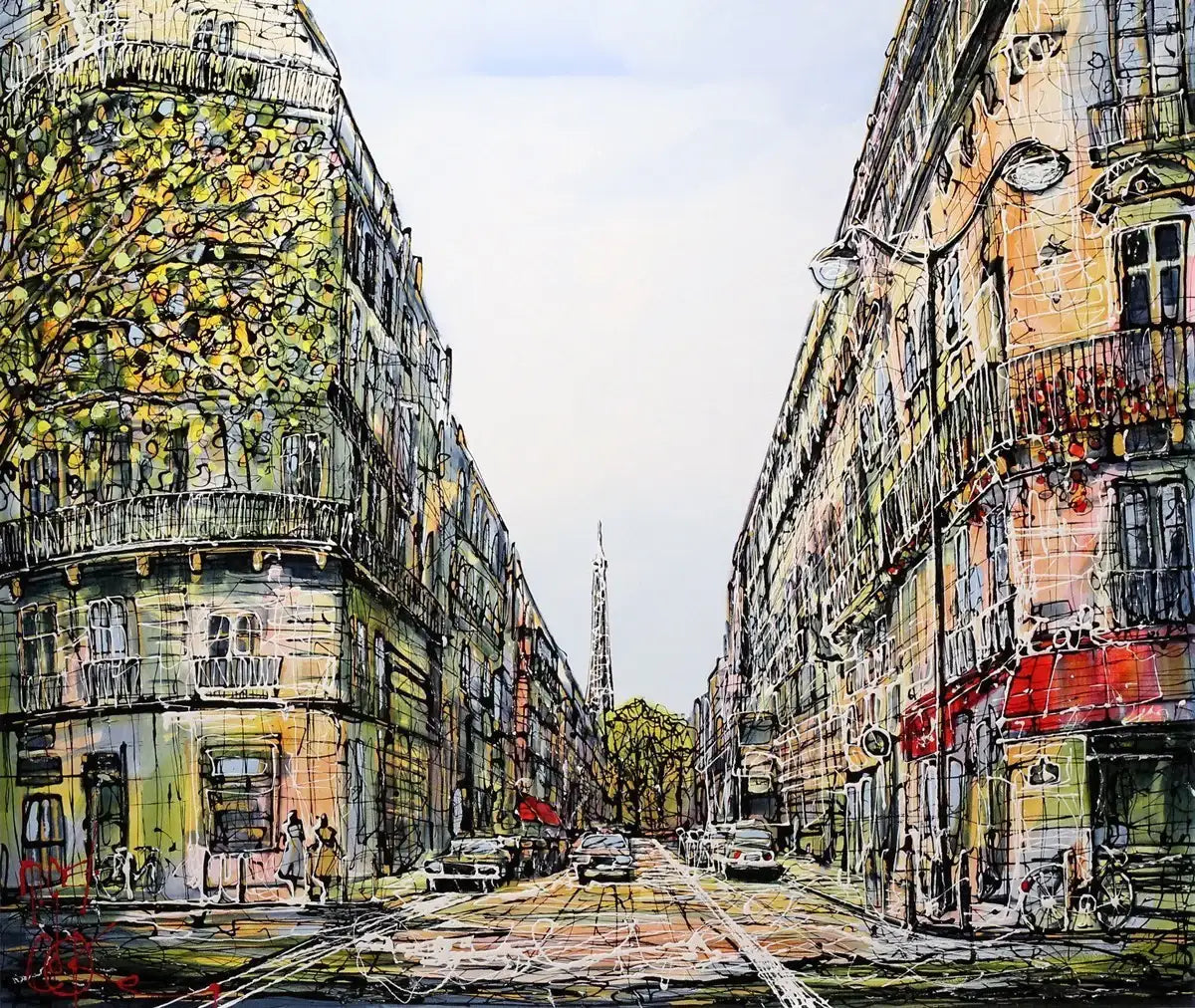 Towards the Tower - SOLD by artist Nigel Cooke - Wyecliffe Galleries