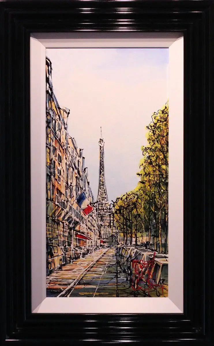 Tree Lined Avenue, Paris - SOLD by artist Nigel Cooke - Wyecliffe Galleries