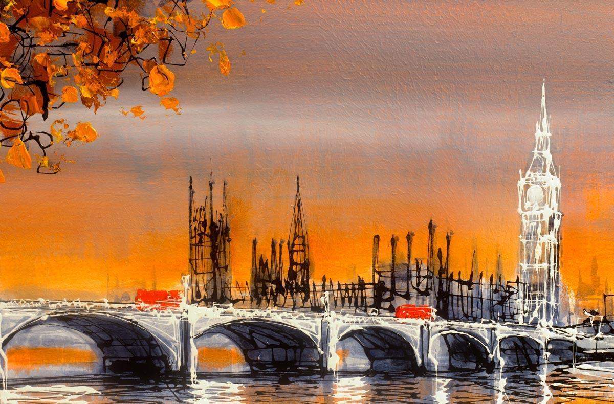 Twilight Towers - Original - SOLD by artist Nigel Cooke - Wyecliffe Galleries