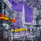 Violet City - Original - SOLD by artist Nigel Cooke - Wyecliffe Galleries