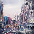 Walking The West End - Original - SOLD by artist Nigel Cooke - Wyecliffe Galleries