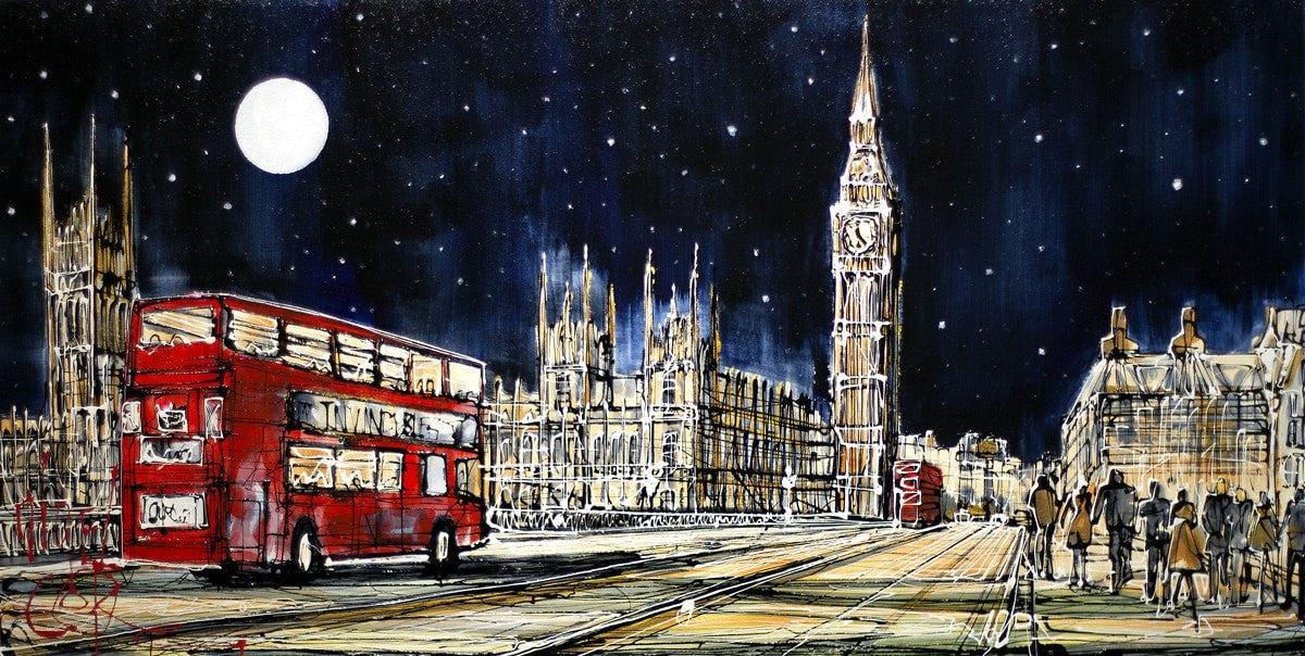 Westminster Bridge at Night - SOLD Nigel Cooke