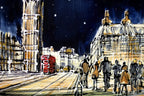 Westminster Bridge at Night - SOLD by artist Nigel Cooke - Wyecliffe Galleries