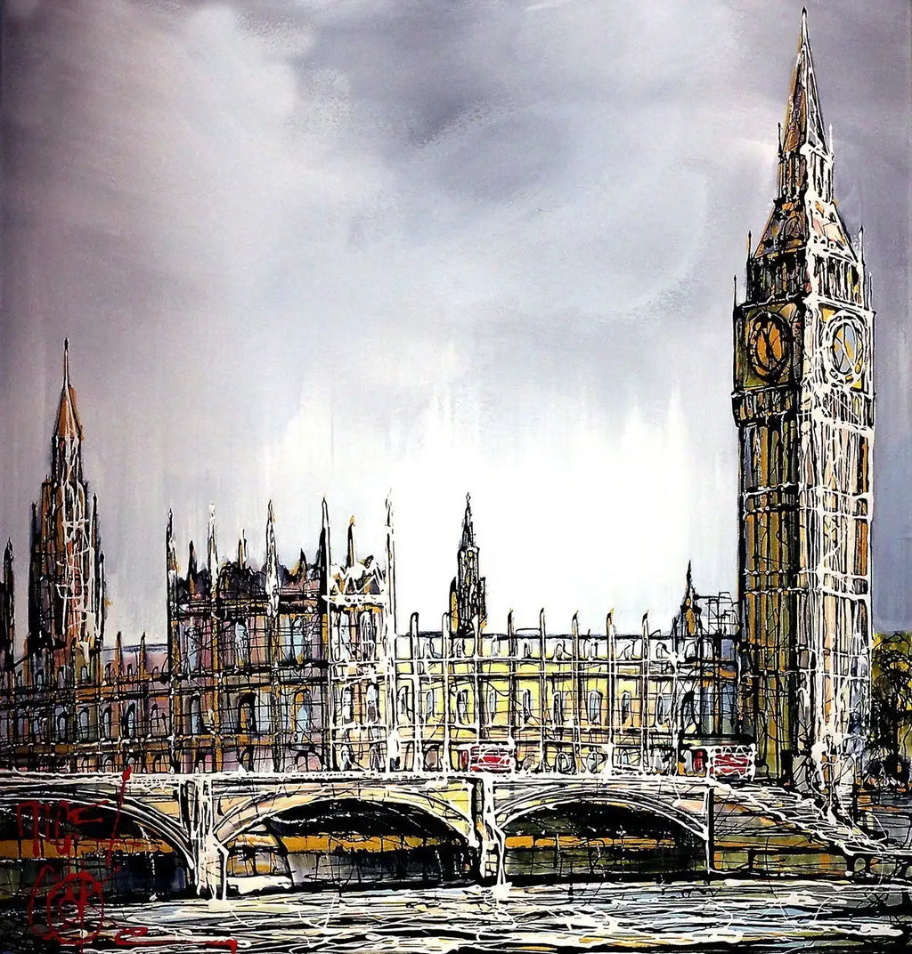 Westminster Skies - SOLD by artist Nigel Cooke - Wyecliffe Galleries