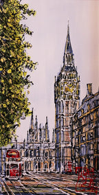 Westminster Spring - SOLD by artist Nigel Cooke - Wyecliffe Galleries