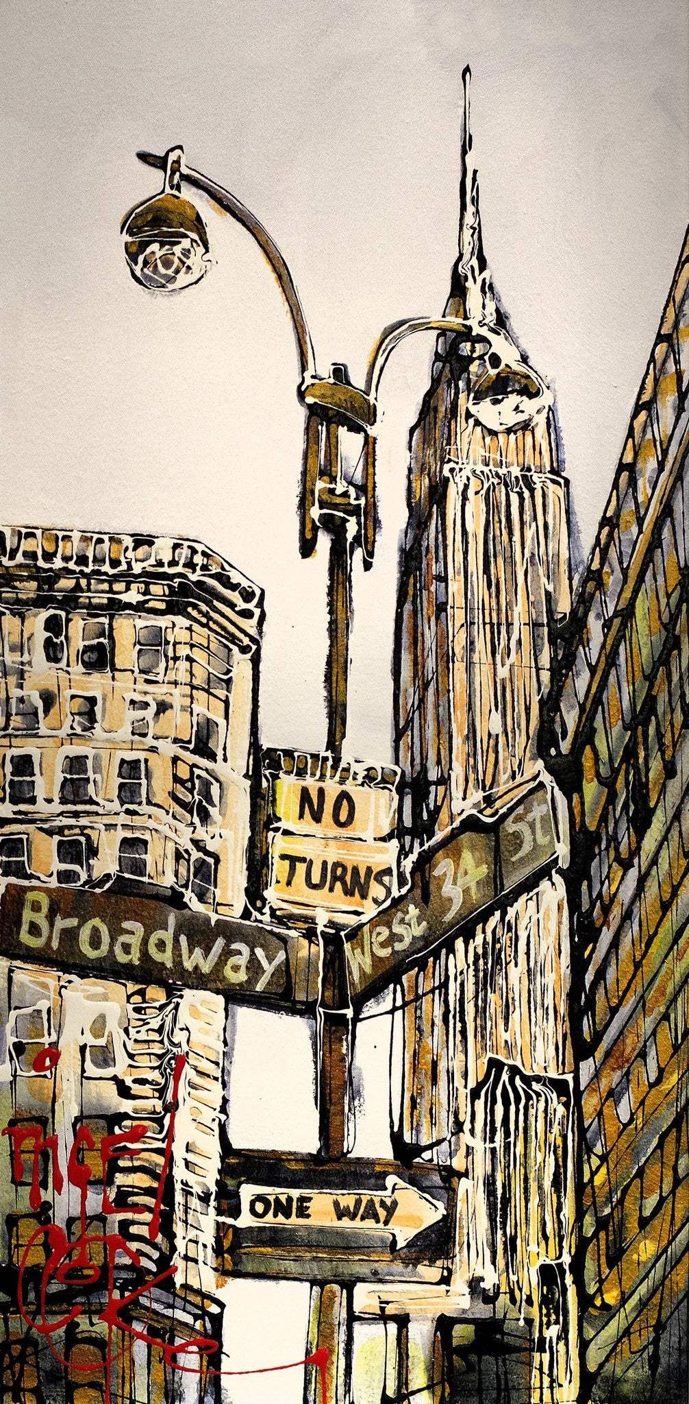 Which Way? - SOLD by artist Nigel Cooke - Wyecliffe Galleries