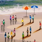 Dancing Waves - SOLD by artist Nina Miro - Wyecliffe Galleries