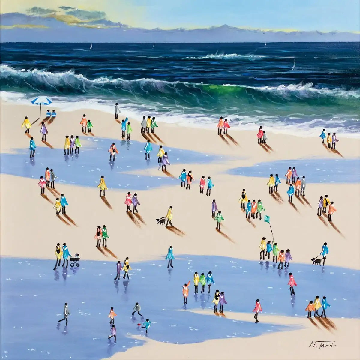 Beachcombers - SOLD by artist Nuria Miro - Wyecliffe Galleries