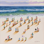 Holidaymakers - Original - SOLD by artist Nuria Miro - Wyecliffe Galleries