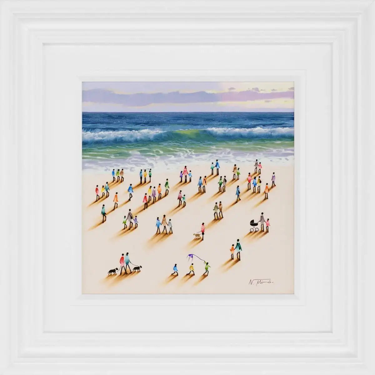 Holidaymakers - Original - SOLD by artist Nuria Miro - Wyecliffe Galleries