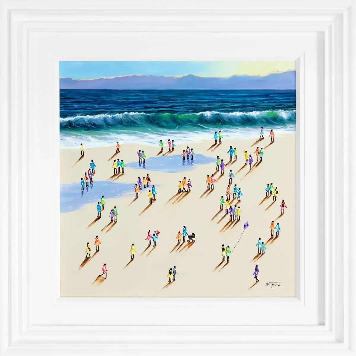 Seaside Promenade - SOLD by artist Nuria Miro - Wyecliffe Galleries