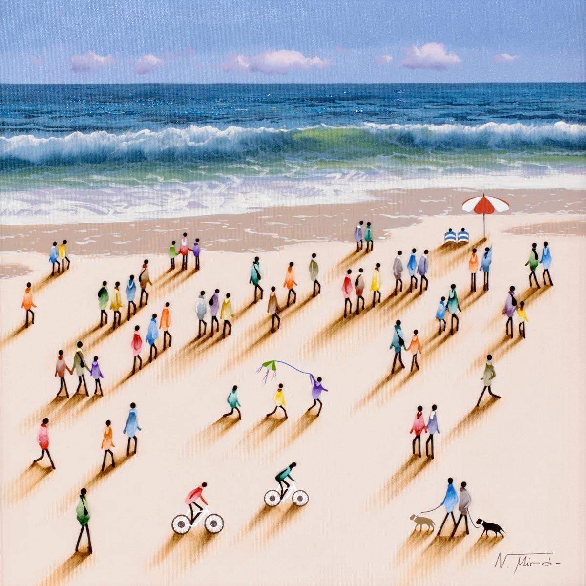 Sunny Surf - Original - SOLD by artist Nuria Miro - Wyecliffe Galleries