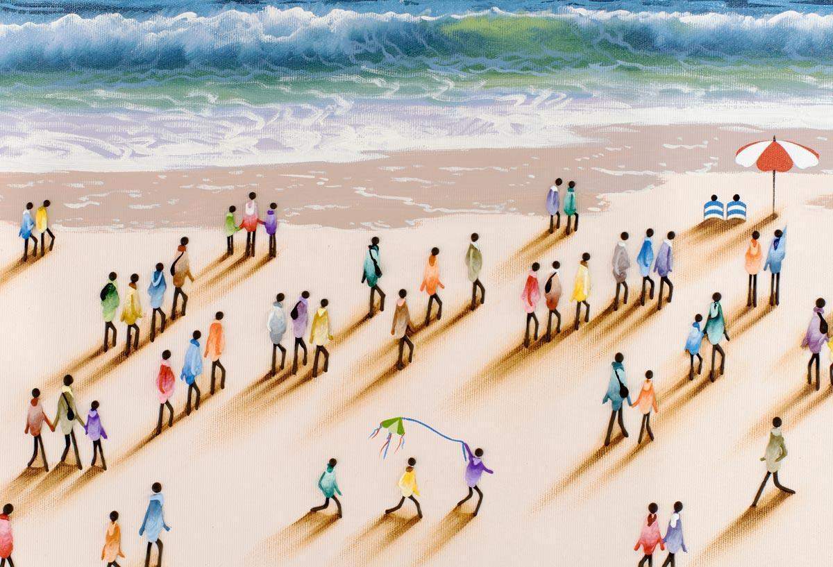 Sunny Surf - Original - SOLD by artist Nuria Miro - Wyecliffe Galleries