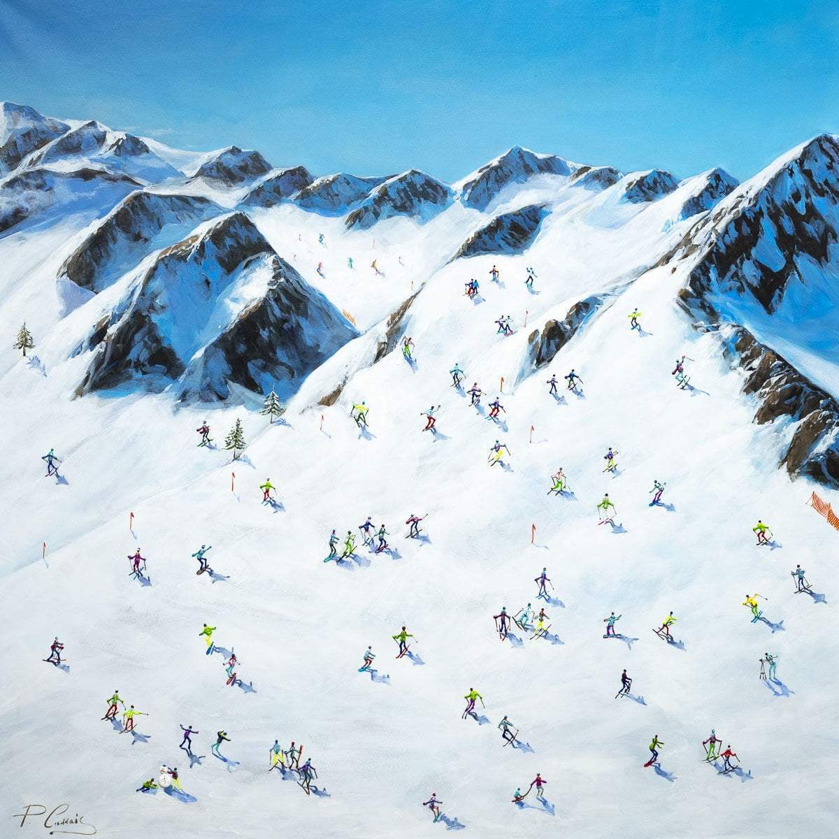 A Race to the Bottom - Original - SOLD by artist Paola Cassais - Wyecliffe Galleries