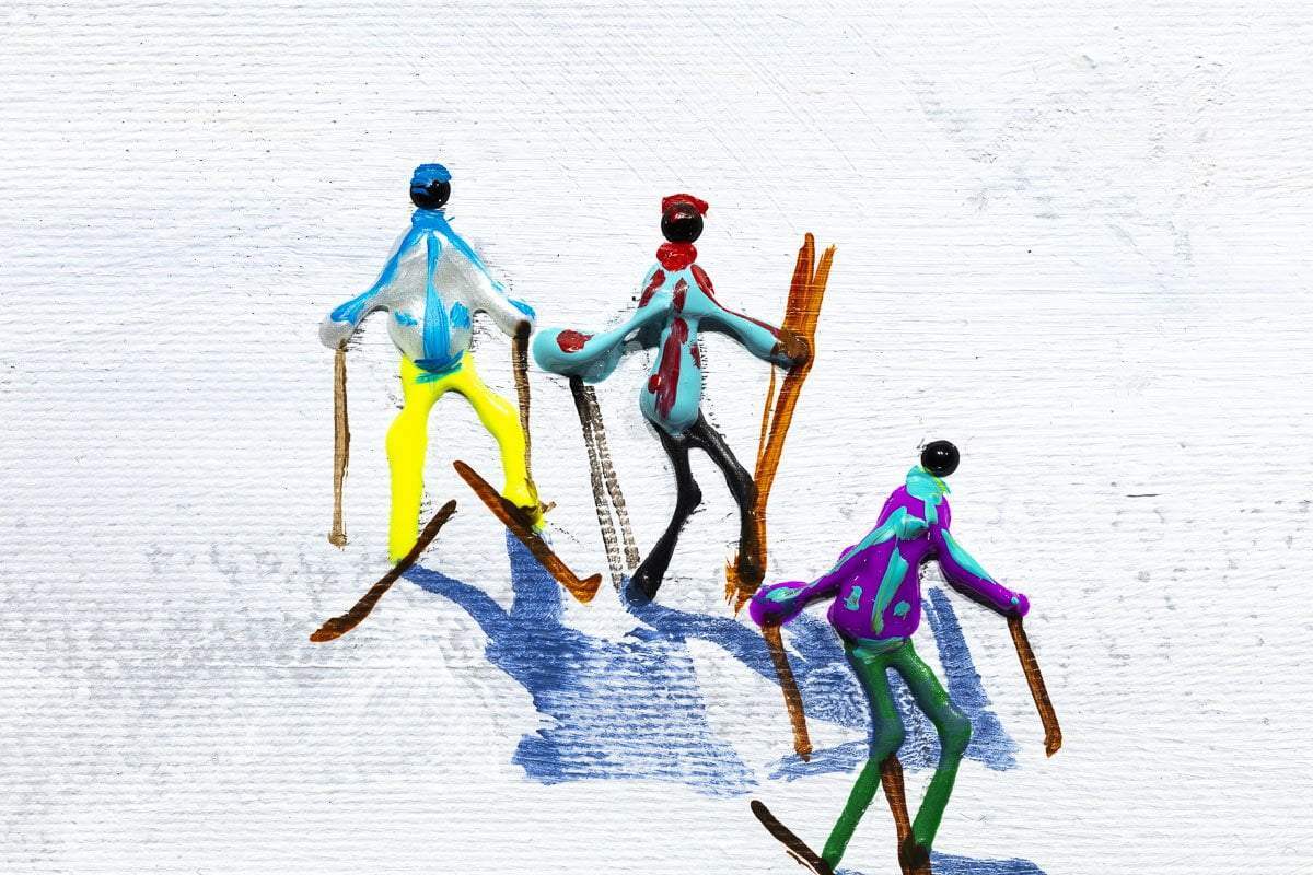 A Race to the Bottom - Original - SOLD by artist Paola Cassais - Wyecliffe Galleries