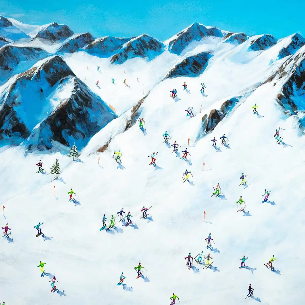 A Race to the Bottom - Original - SOLD by artist Paola Cassais - Wyecliffe Galleries