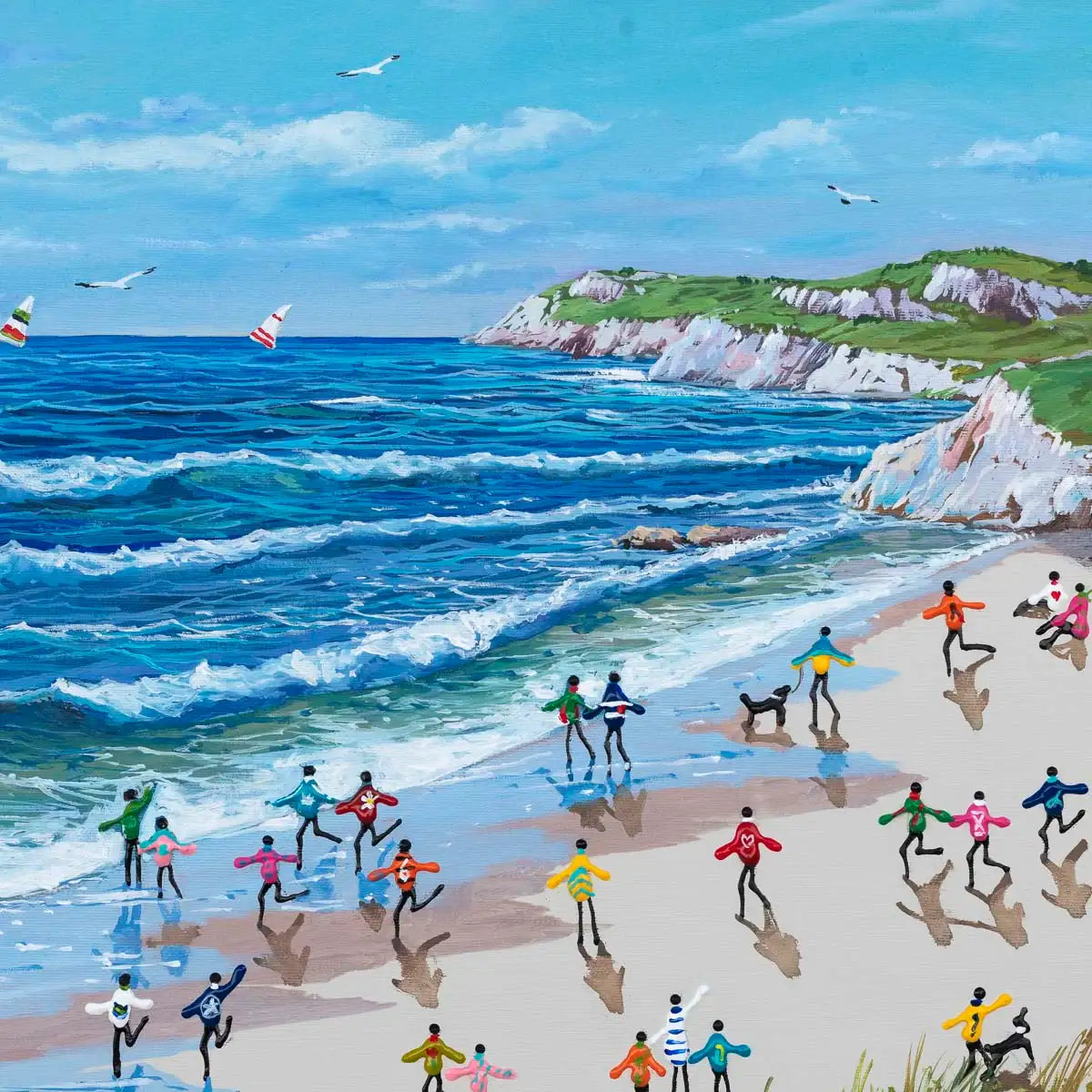 Beach Time Bliss - Original - SOLD by artist Paola Cassais - Wyecliffe Galleries