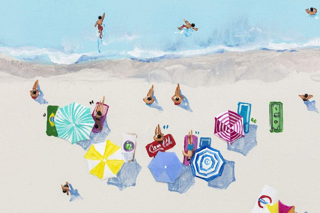 Beachfront Fun - Original - SOLD by artist Paola Cassais - Wyecliffe Galleries