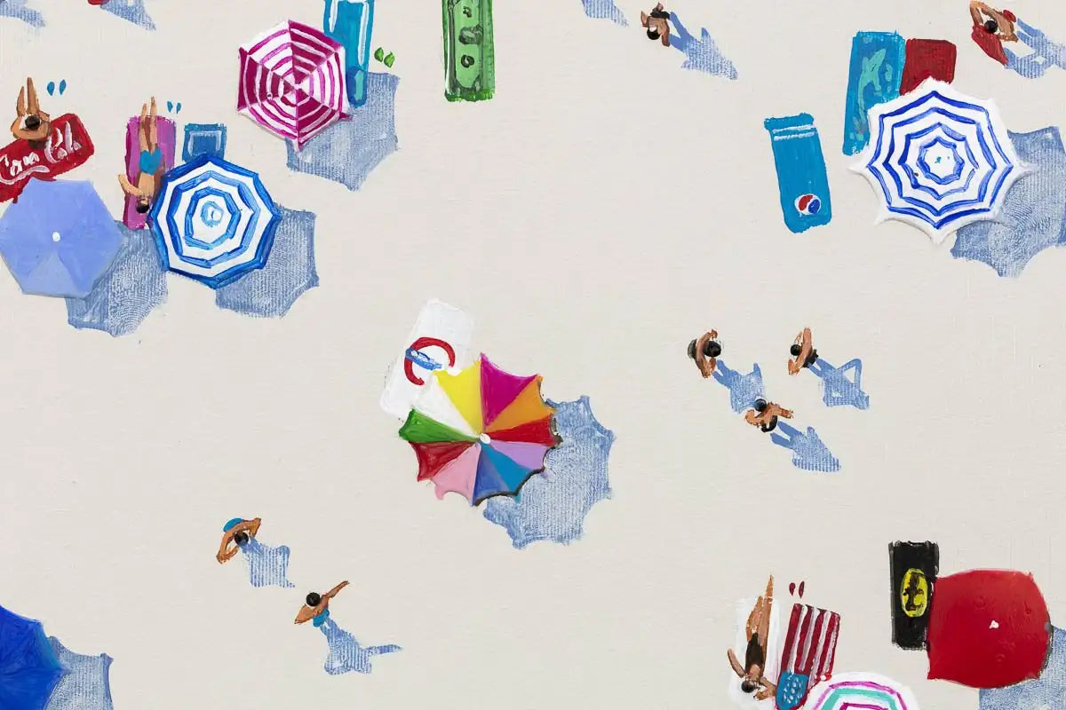 Beachfront Fun - Original - SOLD by artist Paola Cassais - Wyecliffe Galleries