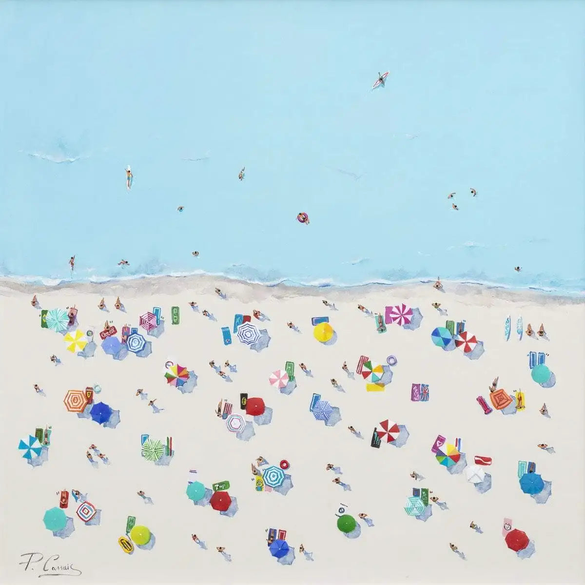 Beachfront Fun - Original - SOLD by artist Paola Cassais - Wyecliffe Galleries