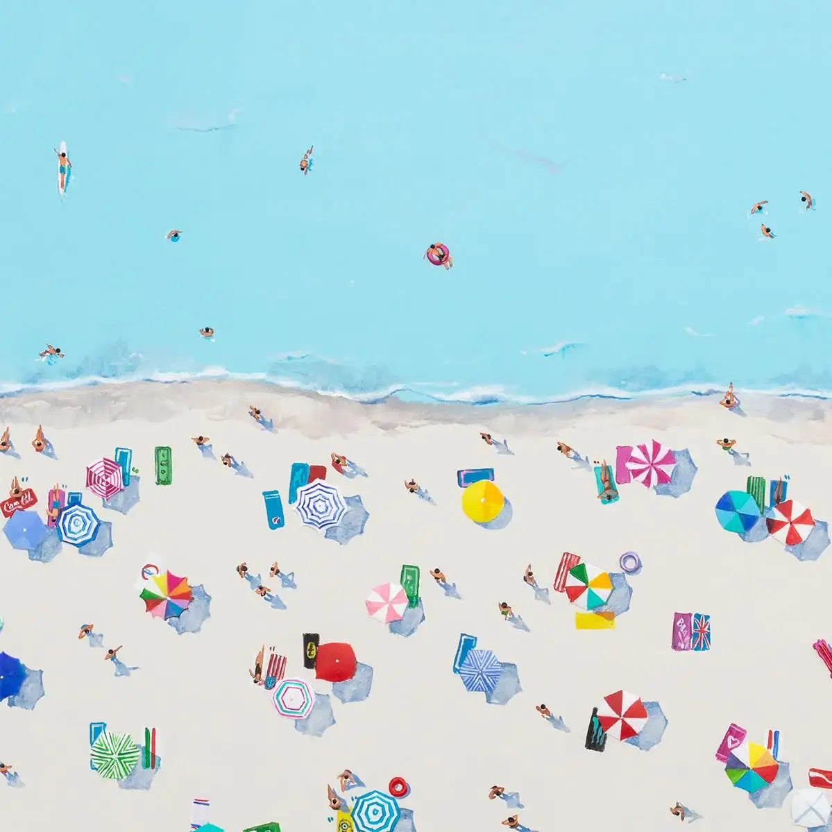 Beachfront Fun - Original - SOLD by artist Paola Cassais - Wyecliffe Galleries