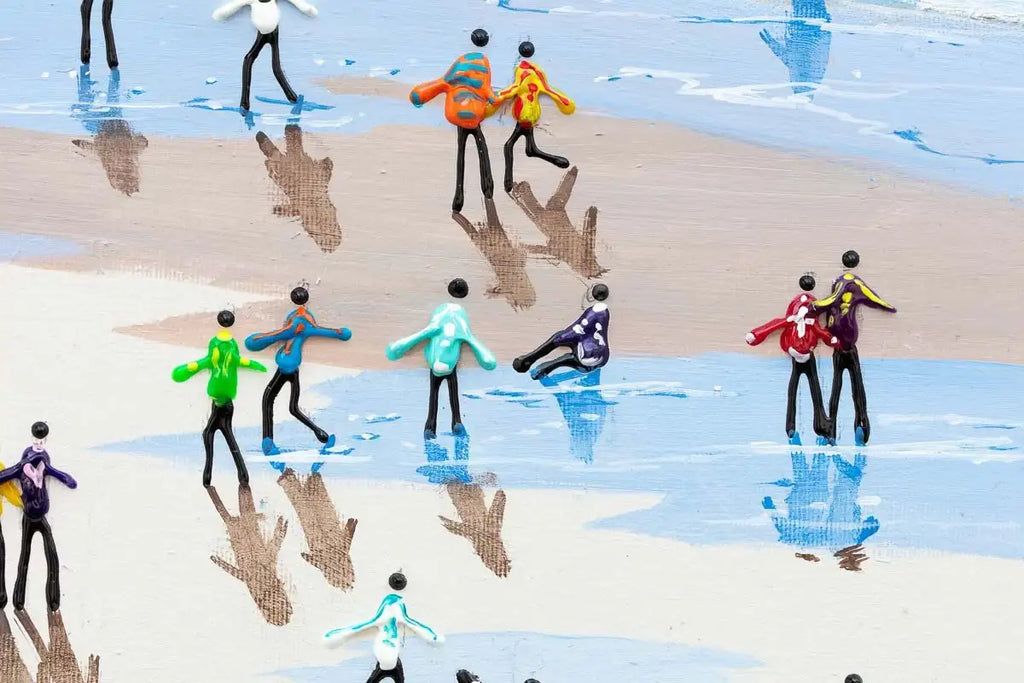 Bike Rides on the Beach - Original - SOLD by artist Paola Cassais - Wyecliffe Galleries