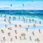 Boats and Balloons - Original - SOLD by artist Paola Cassais - Wyecliffe Galleries